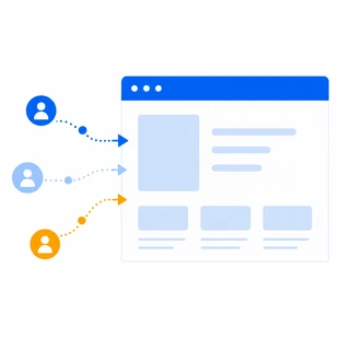 Anonymous visitors arriving on a website